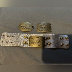 Lenny and Eva Wide Band Bracelet Bundle with Three Large Sentiments